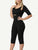 Get Waisted Black Neoprene Elastic Open-Bust Arm Control Bodysuit Shaper Zip Up firm compression