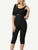 Get Waisted Black Neoprene Elastic Open-Bust Arm Control Bodysuit Shaper Zip Up firm compression