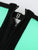 Get Waisted Turquoise and Black Neoprene Waist Trainer 6 Steel Bones Zipper Closure Fat Burning