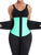 Get Waisted Turquoise and Black Neoprene Waist Trainer 6 Steel Bones Zipper Closure Fat Burning