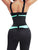 Get Waisted Turquoise and Black Neoprene Waist Trainer 6 Steel Bones Zipper Closure Fat Burning